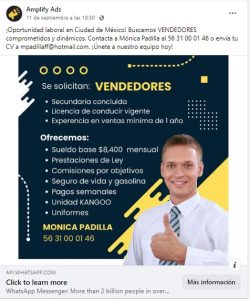 anuncio oferta laboral